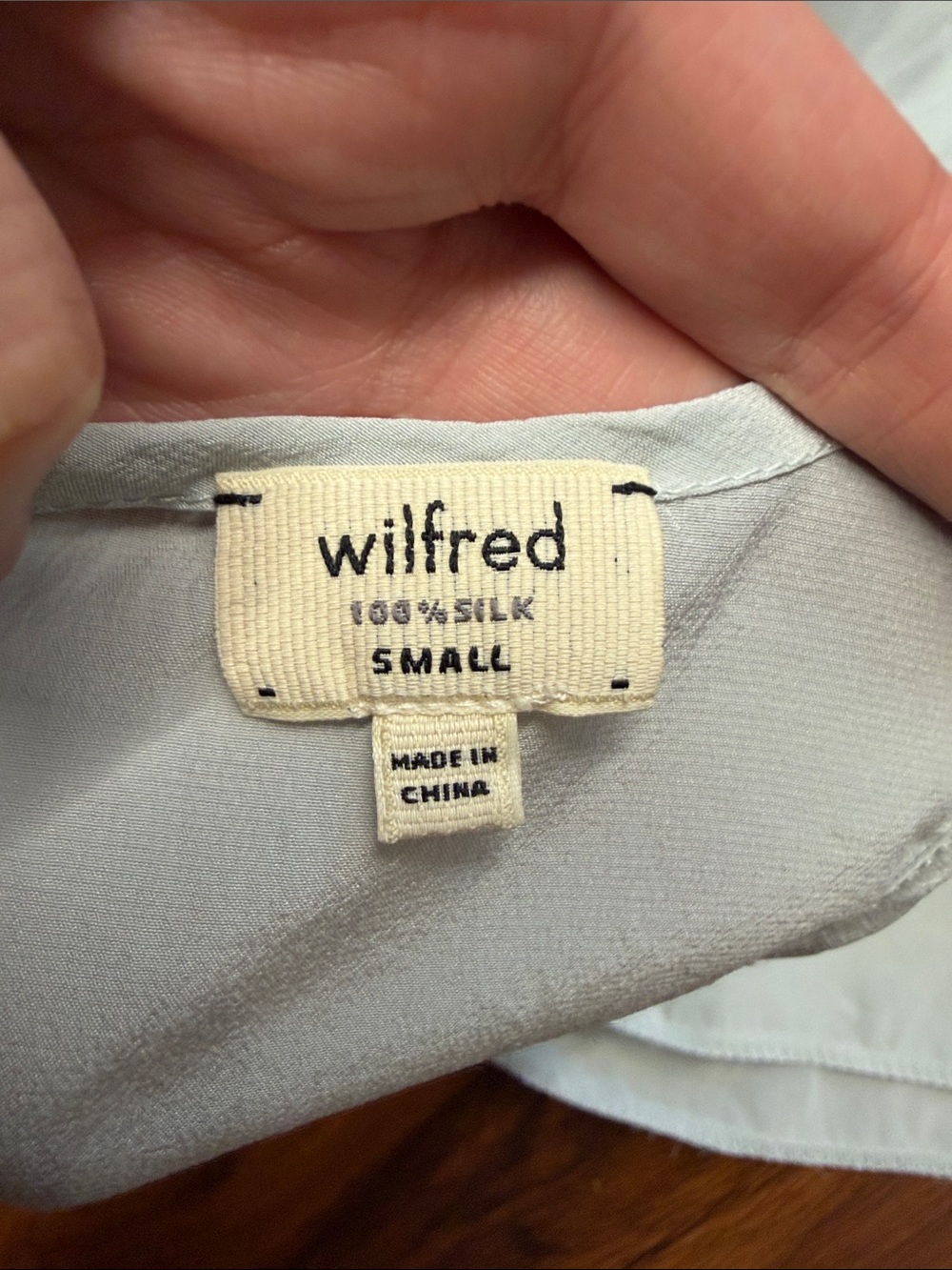 Wilfred Pale Blue Racerback Pocket Tank 100% SILK - Picture 6 of 7